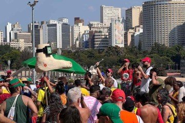 Evento comemorou as restrições impostas pelo Supremo Tribunal Federal a Jair Bolsonaro (PL) -  (crédito: Edésio Ferreira/EM/D.A Press)
