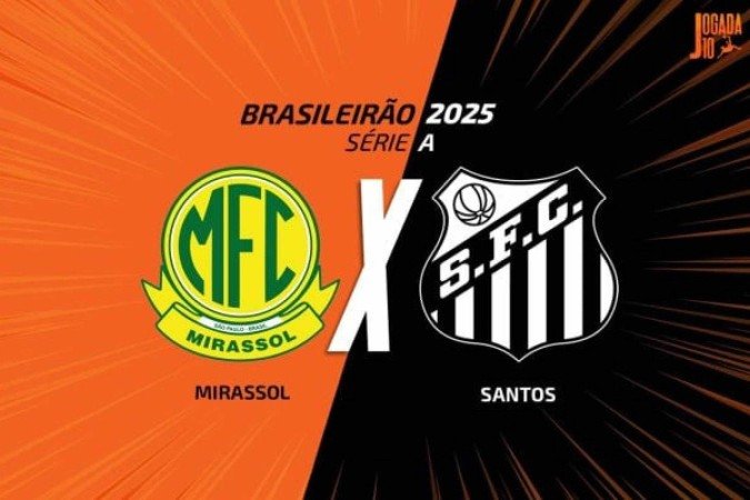 Santos, embalado, encara o Mirassol - (crédito: Foto: Arte Jogada10) Santos, embalado, encara o Mirassol - (crédito: Foto: Arte Jogada10)