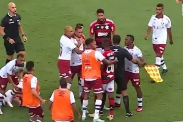 Fla-Flu, tradicionalmente, é um clássico sempre muito quente -  (crédito: Foto: Reprodução TV)