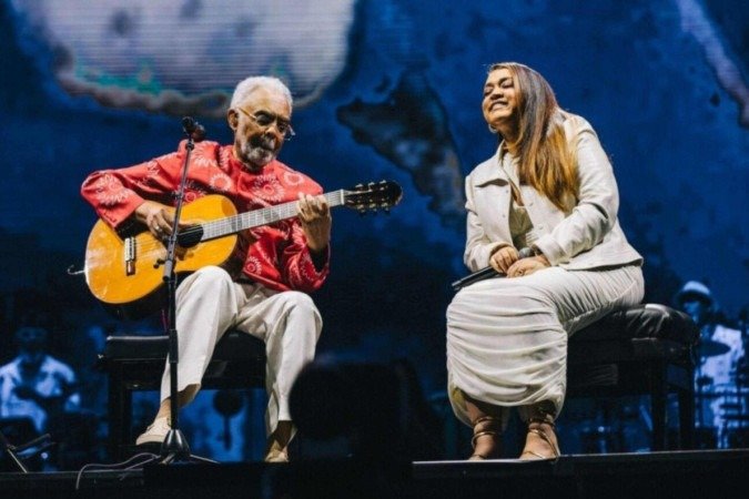 A última exibição de Preta Gil no palco, cantando ‘Drão’ ao lado do pai - (crédito: Platobr Cultura) A última exibição de Preta Gil no palco, cantando ‘Drão’ ao lado do pai - (crédito: Platobr Cultura)