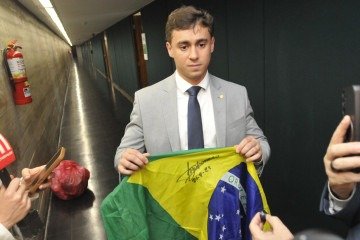 Nikolas proferiu em ato no último domingo (3/8) frases como 'o STF não está acima do Brasil', 'Alexandre de Moraes vai pagar pelo que está fazendo' e 'sem a toga você não é nada'  -  (crédito:  Minervino Júnior/CB)