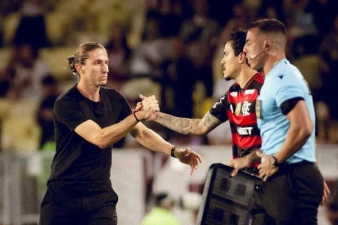 Filipinho e Pedro fazem as pazes. Bom para todo mundo! -  (crédito: Foto: Adriano Fontes/Flamengo)