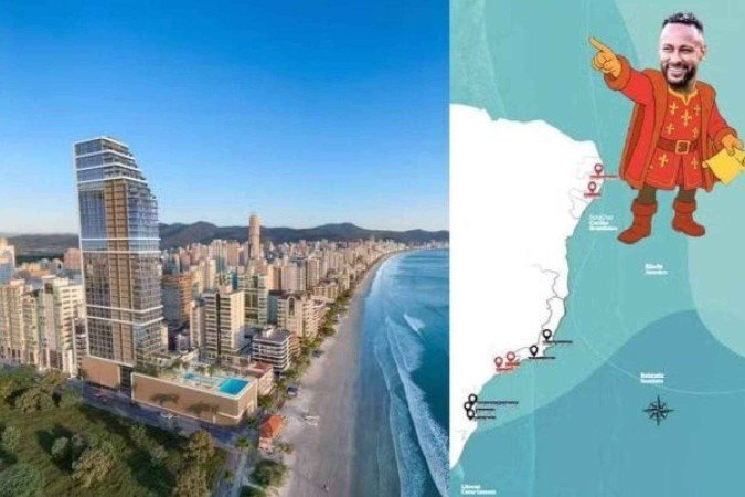 Com mais de 150 imóveis no litoral do país, Neymar pretende criar um Caribe Brasileiro no Nordeste -  (crédito: Reprodução / Instagram)