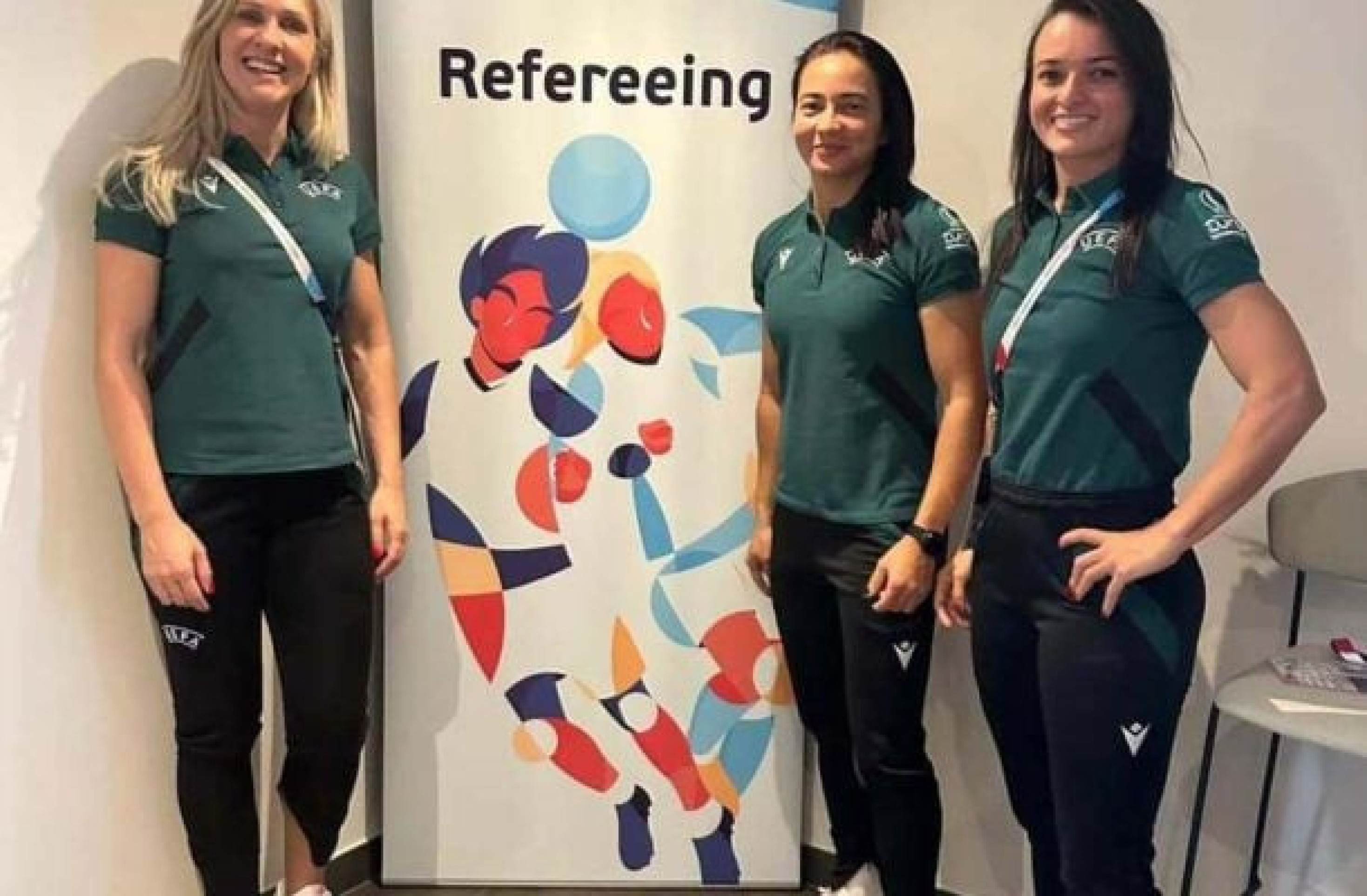 Trio de brasileiras apitará semifinal da Euro feminina