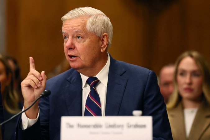 Senador republicano Lindsey Graham - (crédito: Michael M. Santiago/GETTY IMAGES NORTH AMERICA/Getty Images via AFP) Senador republicano Lindsey Graham - (crédito: Michael M. Santiago/GETTY IMAGES NORTH AMERICA/Getty Images via AFP)
