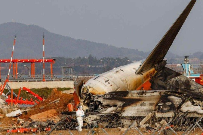 Todos os passageiros do voo da Jeju Air morreram no acidente de Muan — apenas dois tripulantes sobreviveram -  (crédito: Getty Images)