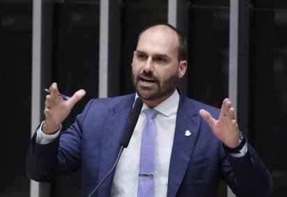 O deputado federal Eduardo Bolsonaro está morando nos Estados Unidos
 -  (crédito: Zeca Ribeiro/Câmara dos Deputados)