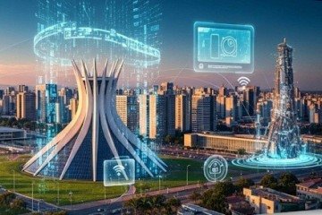 A capital federal registrou os melhores indicadores nacionais de conectividde no Brasil, com 98,2% dos domicílios acessando a web - (crédito: Gemini One) A capital federal registrou os melhores indicadores nacionais de conectividde no Brasil, com 98,2% dos domicílios acessando a web - (crédito: Gemini One)