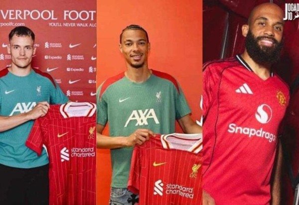 Divulgação/Liverpool Divulgação/Liverpool Divulgação/Man United