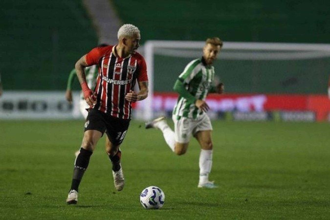 Luciano marcou o gol da vitória do São Paulo sobre o Juventude -  (crédito: Foto: Rubens Chiri / São Paulo FC)