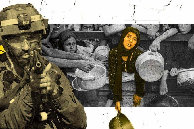 Cerca de 900 mil crianÃ§as em Gaza estÃ£o passando fome â?? e 70 mil delas estÃ£o em estado de desnutriÃ§Ã£o, informou um mÃ©dico Ã  BBC -  (crédito: Getty Images)