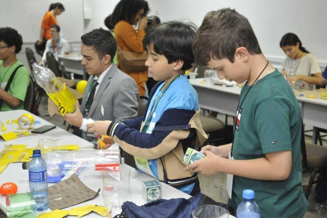 Crianças e adolescentes participam o encontro anual da Mensa Brasil em Brasília -  (crédito: Minervino Júnior/CB/D.A.Press)