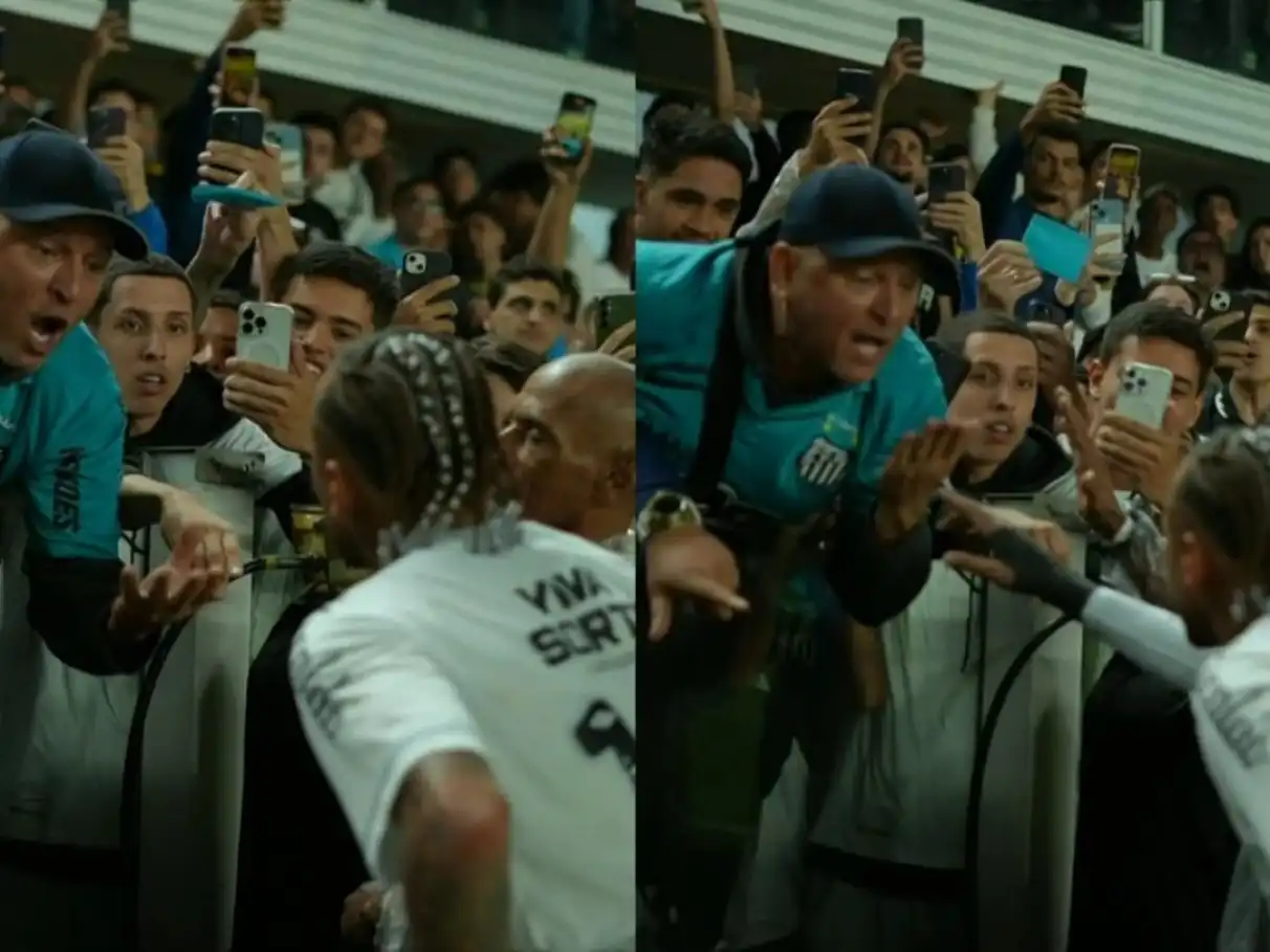 Neymar e torcedor -  (crédito: Reprodução/Redes sociais)