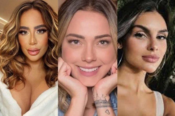 Rafaella Santos (esquerda), Carol Dantas (meio) e Amanda Kimberlly (direita) são amigas pessoais -  (crédito: Fotos: Reprodução / Instagram)