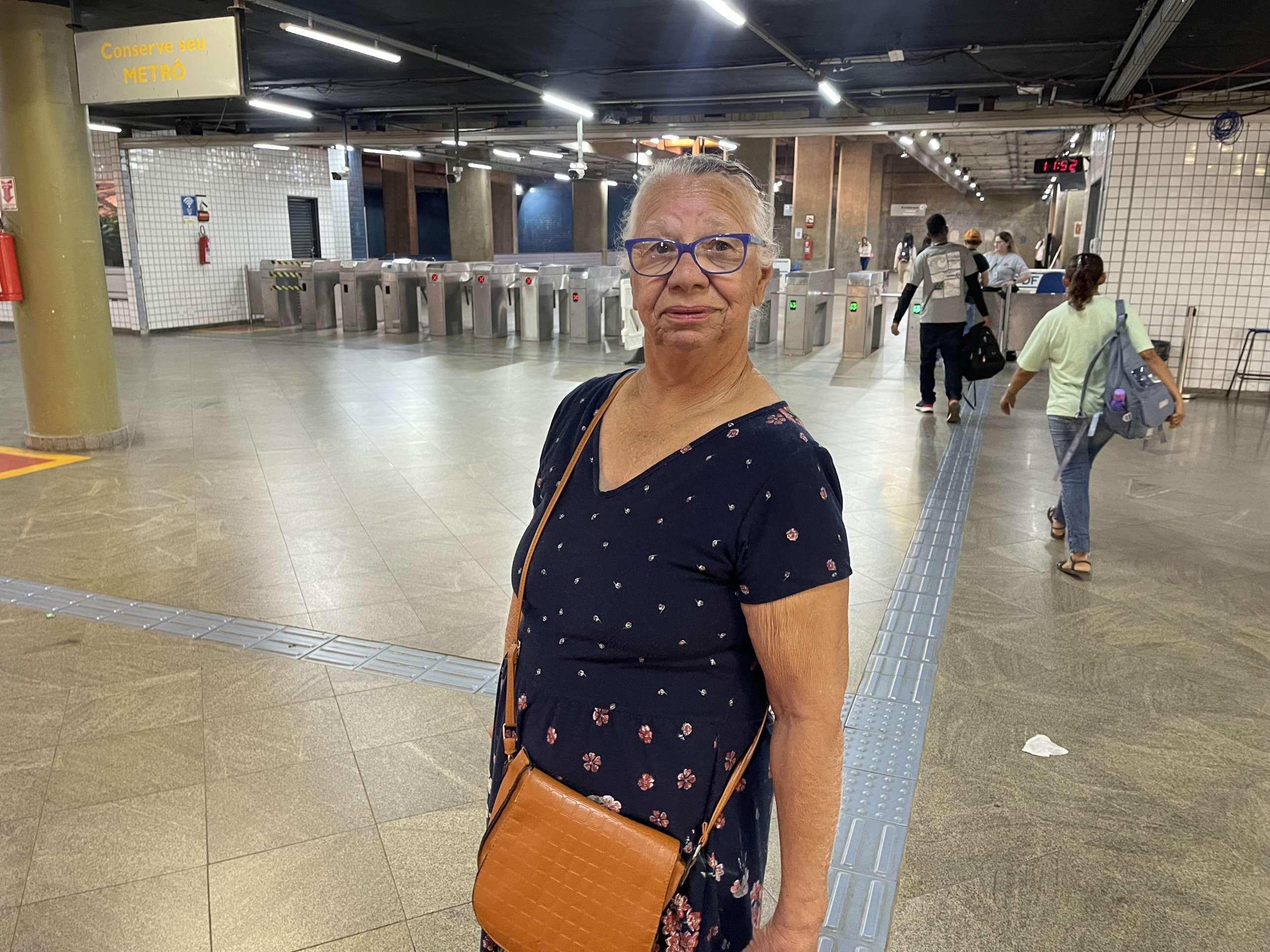 Isabel Lima usa o metrô com pouco frequência, mas com receio