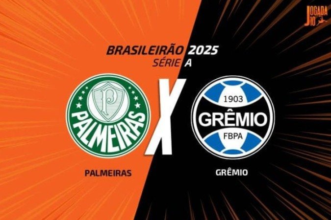 Palmeiras e Grêmio se enfrentam no Allianz Parque, pelo Campeonato Brasileiro -  (crédito: Foto: Arte/Jogada10)