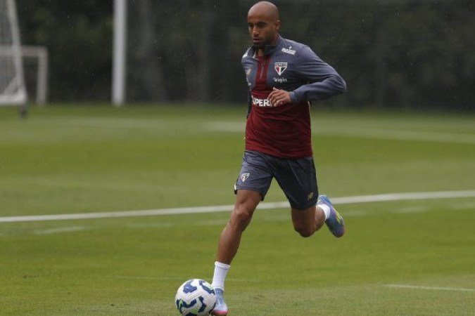 Lucas foi uma das novidades do São Paulo na atividade desta sexta - (crédito: Foto: Rubens Chiri / São Paulo FC) Lucas foi uma das novidades do São Paulo na atividade desta sexta - (crédito: Foto: Rubens Chiri / São Paulo FC)