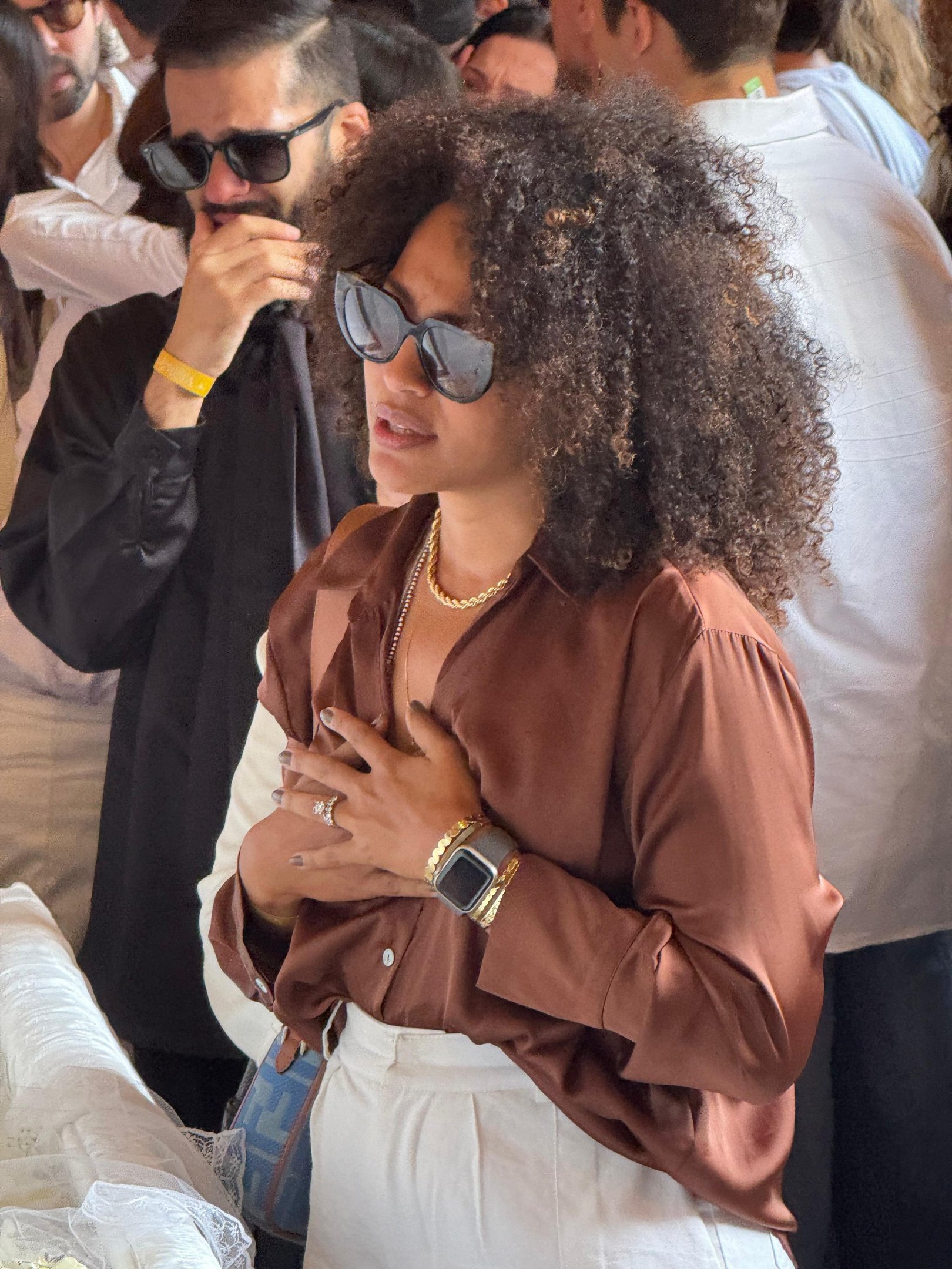 Sheron Menezzes no velório de Preta Gil