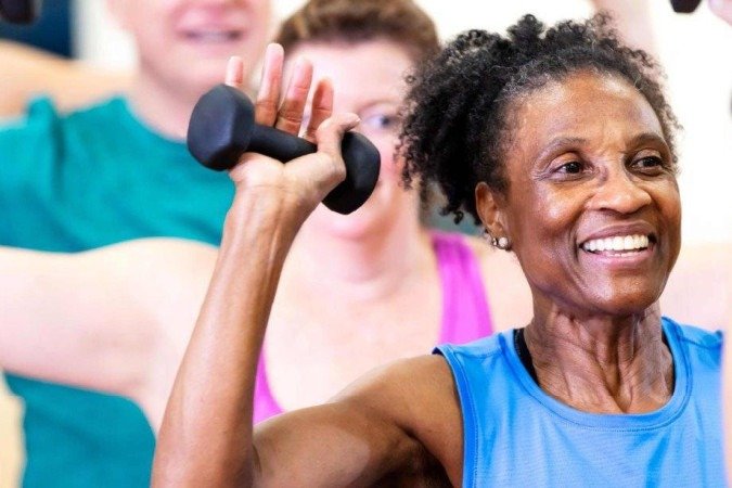 Idosos fazendo exercíco - (crédito: National Concil of Aging/Divulgação ) Idosos fazendo exercíco - (crédito: National Concil of Aging/Divulgação )