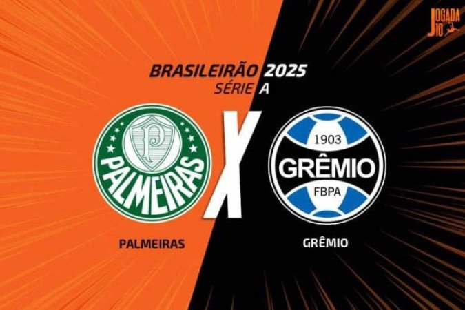 Palmeiras e Grêmio fecham o sábado de muito futebol no Brasileirão-2025 - (crédito: Foto:Arte Jogada10) Palmeiras e Grêmio fecham o sábado de muito futebol no Brasileirão-2025 - (crédito: Foto:Arte Jogada10)