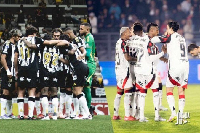 Times se enfrentam neste domingo, no Maracanã, pelo Brasileirão - (crédito: Fotos: Gilvan de Souza/Flamengo e Pedro Souza/Atlético) Times se enfrentam neste domingo, no Maracanã, pelo Brasileirão - (crédito: Fotos: Gilvan de Souza/Flamengo e Pedro Souza/Atlético)