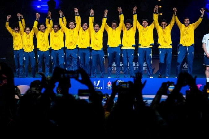 Brasil vence os Estados Unidos e é ouro no basquete universitário - (crédito: Reprodução/BasqueteCBB) Brasil vence os Estados Unidos e é ouro no basquete universitário - (crédito: Reprodução/BasqueteCBB)