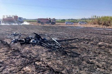 Acidente teria sido causado por uma falha mecânica, que provocou a perda de potência da aeronave -  (crédito: Reprodução/Redes Sociais )