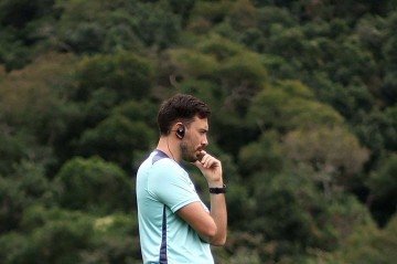 Davide Ancelotti comanda o último treino do Botafogo antes do duelo de ida contra o Red Bull Bragantino pelas oitavas de final da Copa do Brasil -  (crédito: VÍTOR SILVA/Botafogo)