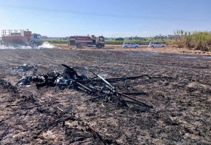 Acidente teria sido causado por uma falha mecânica, que provocou a perda de potência da aeronave -  (crédito: Reprodução/Redes Sociais )