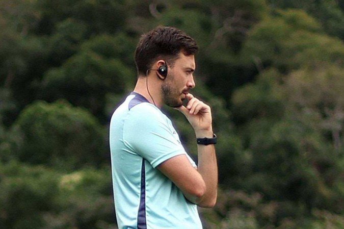 Davide Ancelotti comanda o último treino do Botafogo antes do duelo de ida contra o Red Bull Bragantino pelas oitavas de final da Copa do Brasil - (crédito: VÍTOR SILVA/Botafogo) Davide Ancelotti comanda o último treino do Botafogo antes do duelo de ida contra o Red Bull Bragantino pelas oitavas de final da Copa do Brasil - (crédito: VÍTOR SILVA/Botafogo)