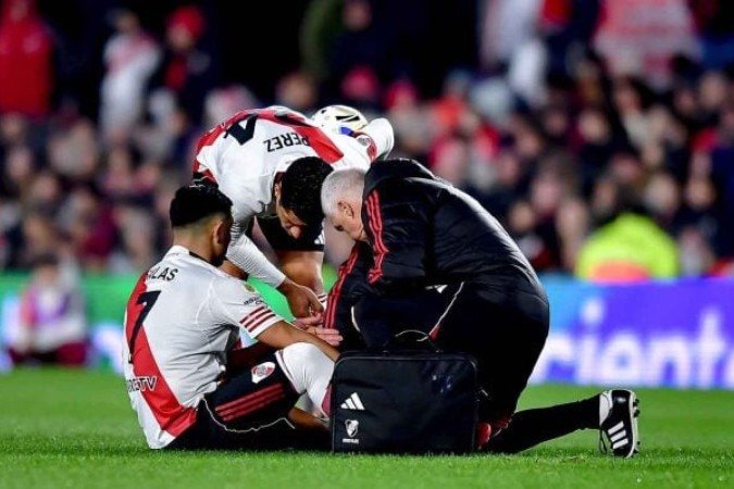 Salas deve ficar, pelo menos, 21 dias em processo de recuperação - (crédito: Foto: Marcelo Endelli/Getty Images) Salas deve ficar, pelo menos, 21 dias em processo de recuperação - (crédito: Foto: Marcelo Endelli/Getty Images)