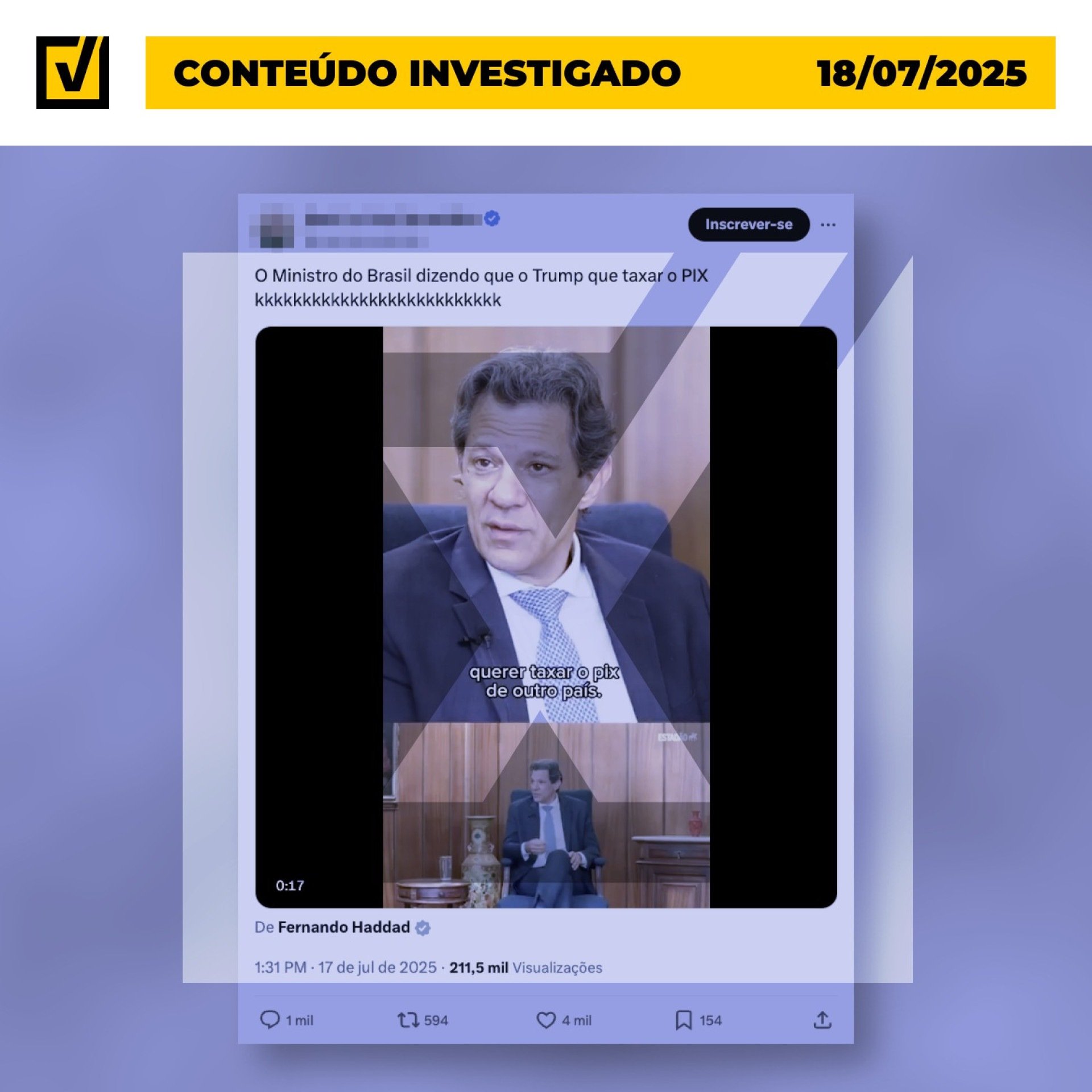 Políticos do governo e da oposição publicaram diferentes versões nas redes sociais sobre uma investigação dos Estados Unidos a respeito de práticas comerciais brasileiras - (crédito: Reprodução/Comprova) Políticos do governo e da oposição publicaram diferentes versões nas redes sociais sobre uma investigação dos Estados Unidos a respeito de práticas comerciais brasileiras - (crédito: Reprodução/Comprova)