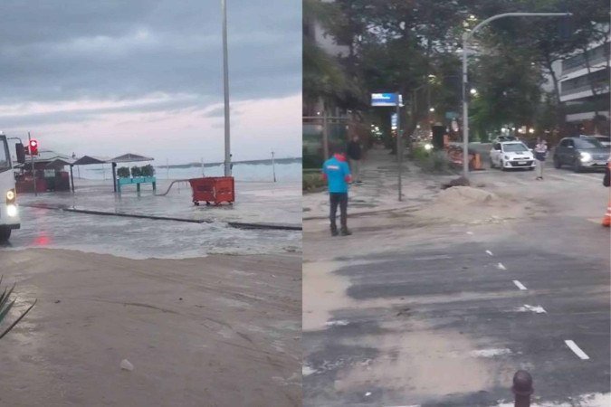 A Defesa Civil do município alertou ainda para a incidência de ventos fortes -  (crédito: Reprodução/Redes sociais)