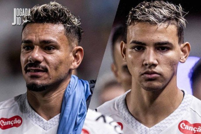 Tiquinho Soares e Deivid Washington vivem seca com a camisa do Santos - (crédito: Fotos: Raul Baretta/ Santos FC.) Tiquinho Soares e Deivid Washington vivem seca com a camisa do Santos - (crédito: Fotos: Raul Baretta/ Santos FC.)