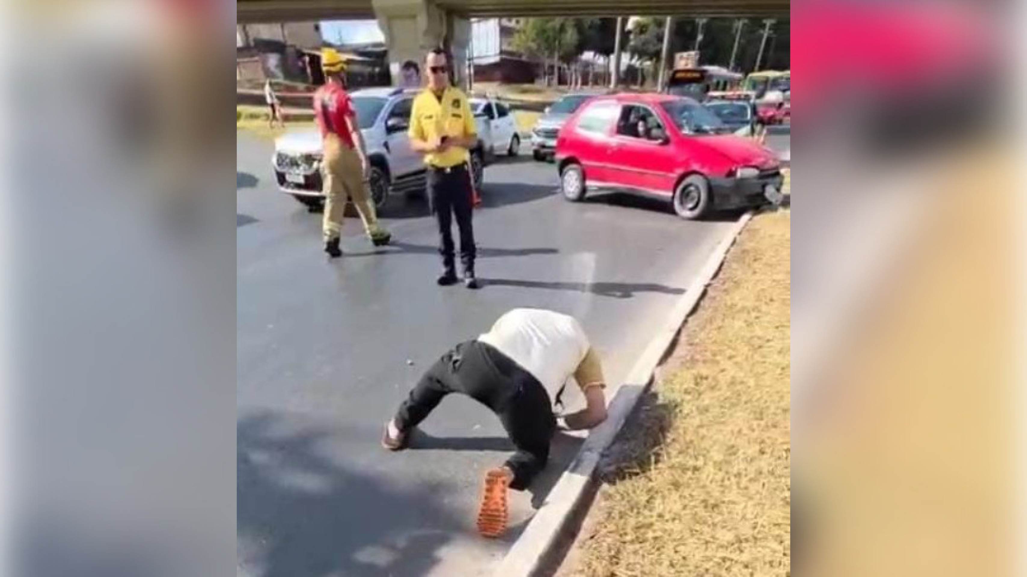 Motorista bêbado e com tornozeleira eletrônica provoca acidente na Elmo Serejo Motorista bêbado e com tornozeleira eletrônica provoca acidente na Elmo Serejo