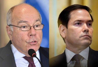 Mauro Vieira diz a Marco Rubio -  (crédito:  Evaristo Sá/AFP -- Andrew Harnik / GETTY IMAGES NORTH AMERICA / Getty Images via AFP)