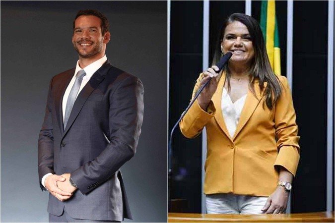 O presidente da Confederação Brasileira de Futebol (CBF), Samir Xaud e a deputada federal Helena da Asatur (MDB-RR) foram alvos de uma operação da Polícia Federal deflagrada na manhã desta quarta-feira (30/7) - (crédito: Rafael Ribeiro/CBF Reprodução/Câmara dos Deputados) O presidente da Confederação Brasileira de Futebol (CBF), Samir Xaud e a deputada federal Helena da Asatur (MDB-RR) foram alvos de uma operação da Polícia Federal deflagrada na manhã desta quarta-feira (30/7) - (crédito: Rafael Ribeiro/CBF Reprodução/Câmara dos Deputados)