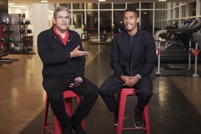 Samuel Lino fala sobre sua chegada ao Flamengo - (crédito: Foto: Reprodução/FlamengoTV) Samuel Lino fala sobre sua chegada ao Flamengo - (crédito: Foto: Reprodução/FlamengoTV)