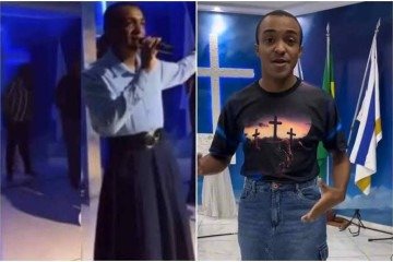 Pastor viraliza na web de saia - (crédito: Reprodução Instagram) Pastor viraliza na web de saia - (crédito: Reprodução Instagram)