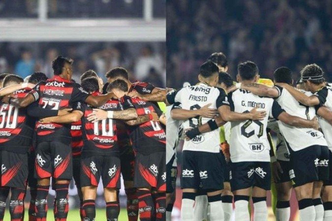 Flamengo e Atlético fazem duelo pelas oitavas da Copa do Brasil -  (crédito: Fotos: Gilvan de Souza/Flamengo e Pedro Souza / Atlético)