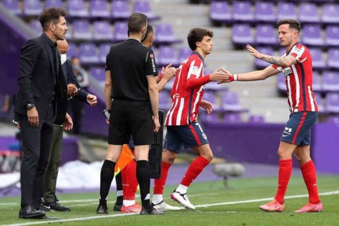 João Félix e Saúl pelo Atlético de Madrid - (crédito: Foto: Angel Martinez/Getty Images) João Félix e Saúl pelo Atlético de Madrid - (crédito: Foto: Angel Martinez/Getty Images)