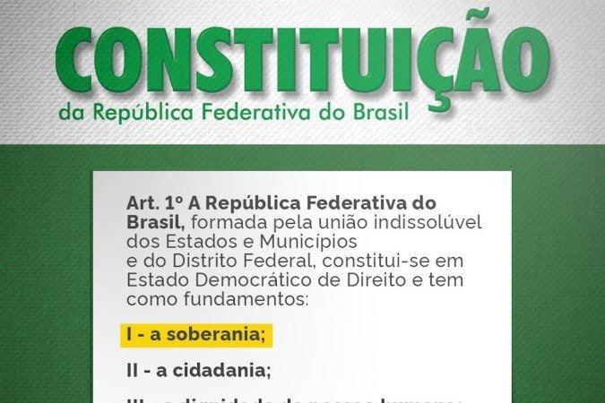"Sem soberania, o Brasil não existiria", escreveu Lula nas redes sociais -  (crédito: @lulaoficial )