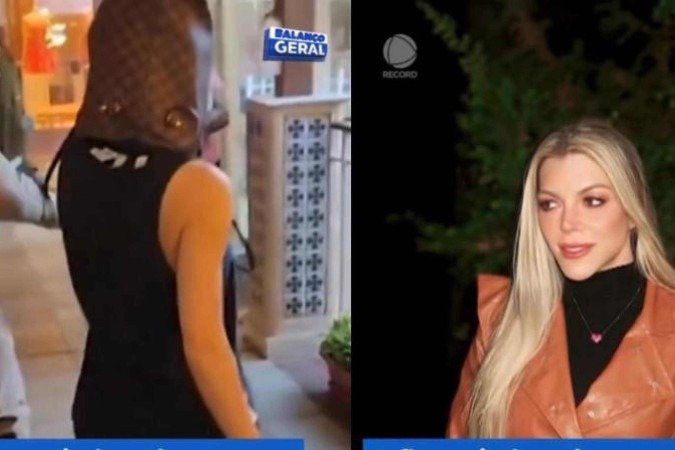 Influenciadora é presa por furto e se esconde com bolsa de luxo -  (crédito: Reprodução TV Record)