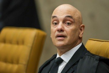 Ministro Alexandre de Moraes durante sessão de abertura do segundo semestre judiciário no Supremo Tribunal Federal -  (crédito:  FotogrÃ¡fo/AgÃªncia Brasil)