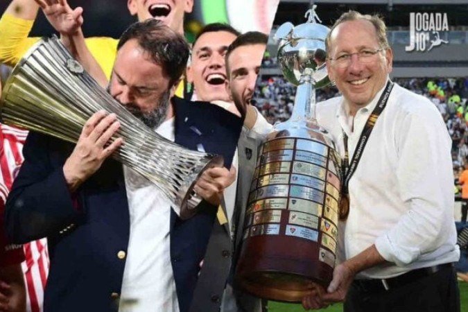 Evangelos Marinakis e John Textor se aproximaram antes da Copa do Mundo de Clubes - (crédito: Foto: Vitor Silva/Botafogo) Evangelos Marinakis e John Textor se aproximaram antes da Copa do Mundo de Clubes - (crédito: Foto: Vitor Silva/Botafogo)