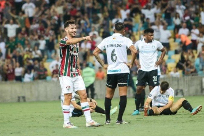 Fluminense venceu o Grêmio na Libertadores 2024, com destaque para o goleiro Fábio -  (crédito: Foto: Marina Garcia/Fluminense FC)