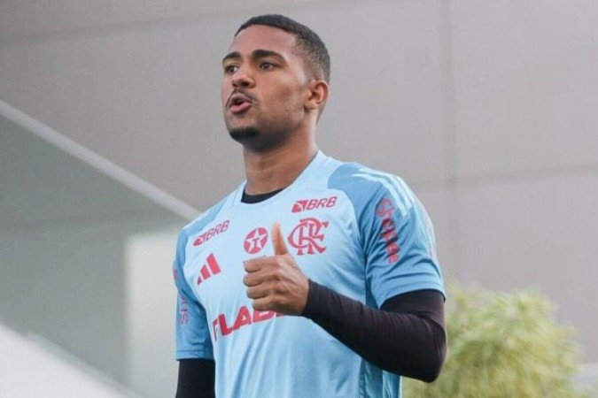 Samuel Lino em treino do Flamengo - (crédito: Foto: Gilvan de Souza/Flamengo) Samuel Lino em treino do Flamengo - (crédito: Foto: Gilvan de Souza/Flamengo)