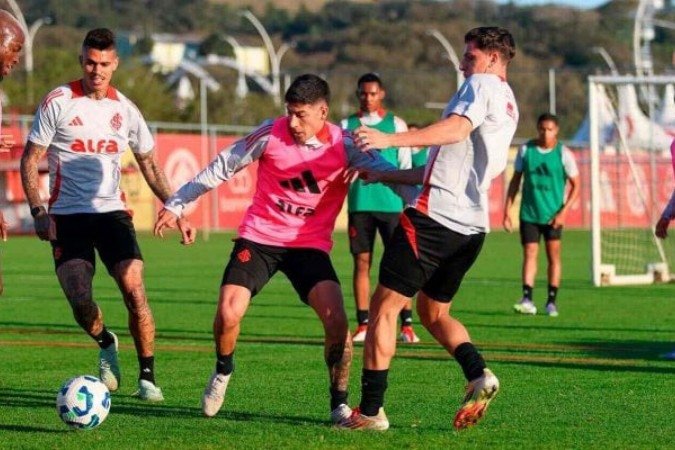 Alan Rodríguez fez primeiro treino com o elenco do Internacional, na última quinta-feira (31/07) - (crédito: Foto: Divulgação/Internacional) Alan Rodríguez fez primeiro treino com o elenco do Internacional, na última quinta-feira (31/07) - (crédito: Foto: Divulgação/Internacional)