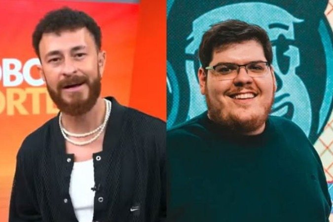 Fred Bruno (esquerda) deverá ser concorrente de Casimiro Miguel (direita) em novo projeto digital no esporte da Globo - (crédito: Fotos: Reprodução) Fred Bruno (esquerda) deverá ser concorrente de Casimiro Miguel (direita) em novo projeto digital no esporte da Globo - (crédito: Fotos: Reprodução)