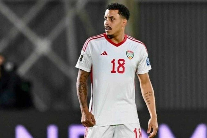 Lithierry em ação pela seleção dos Emirados Árabes Unidos - (crédito: Foto: Divulgação/UAE Football Association) Lithierry em ação pela seleção dos Emirados Árabes Unidos - (crédito: Foto: Divulgação/UAE Football Association)